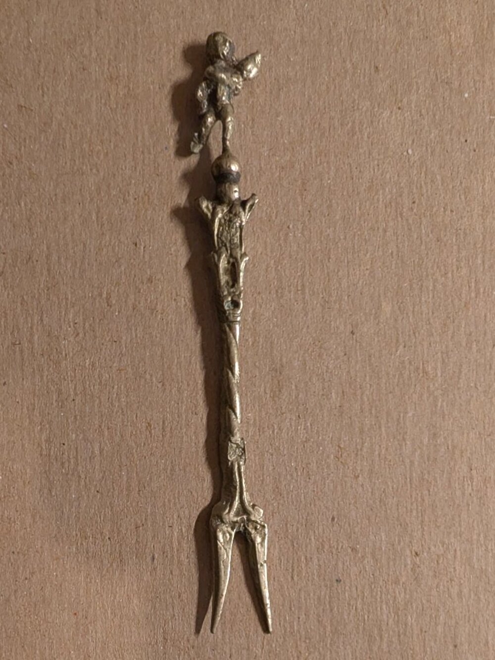 Vintage Ugo Bellini Silverplate Cherub Appetizer Fork,signed